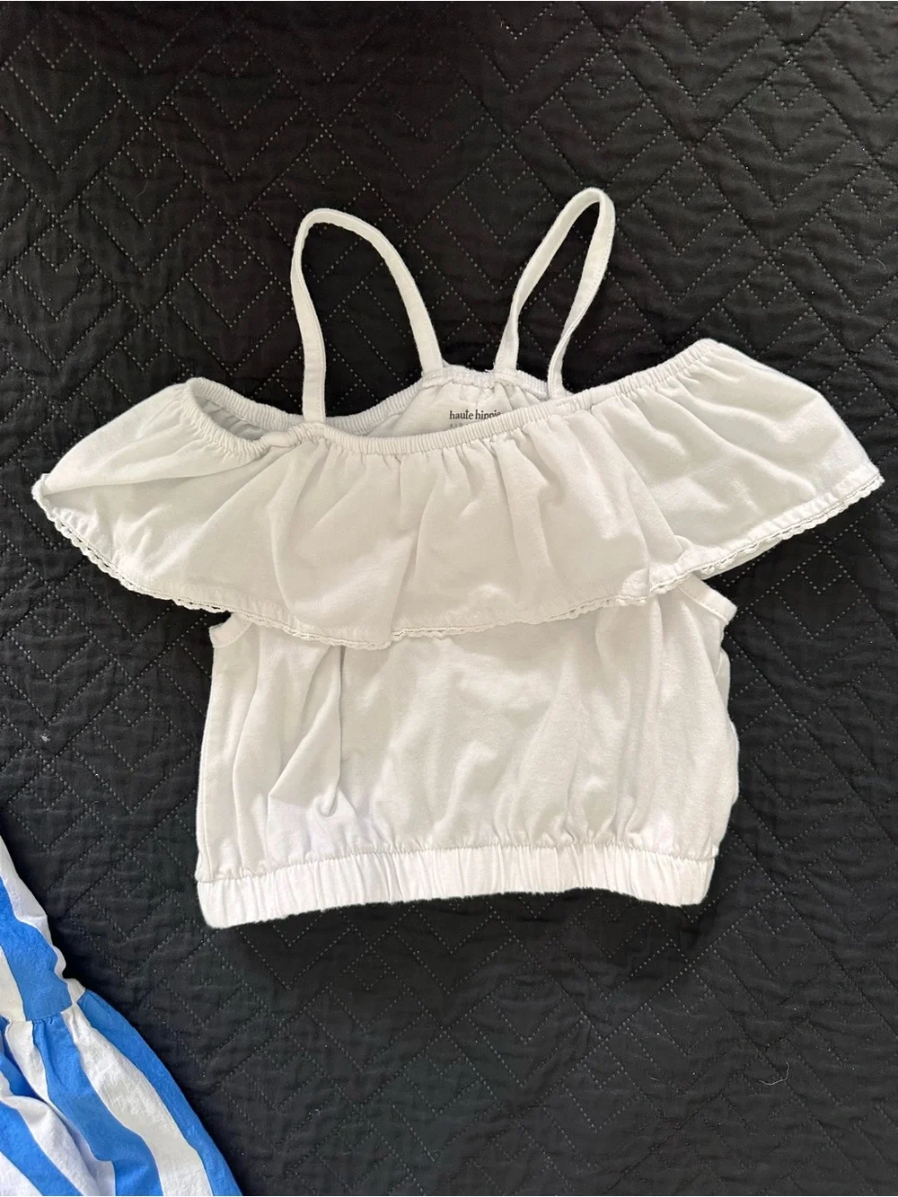 Haute Hippie White Ruffle Tank Top
